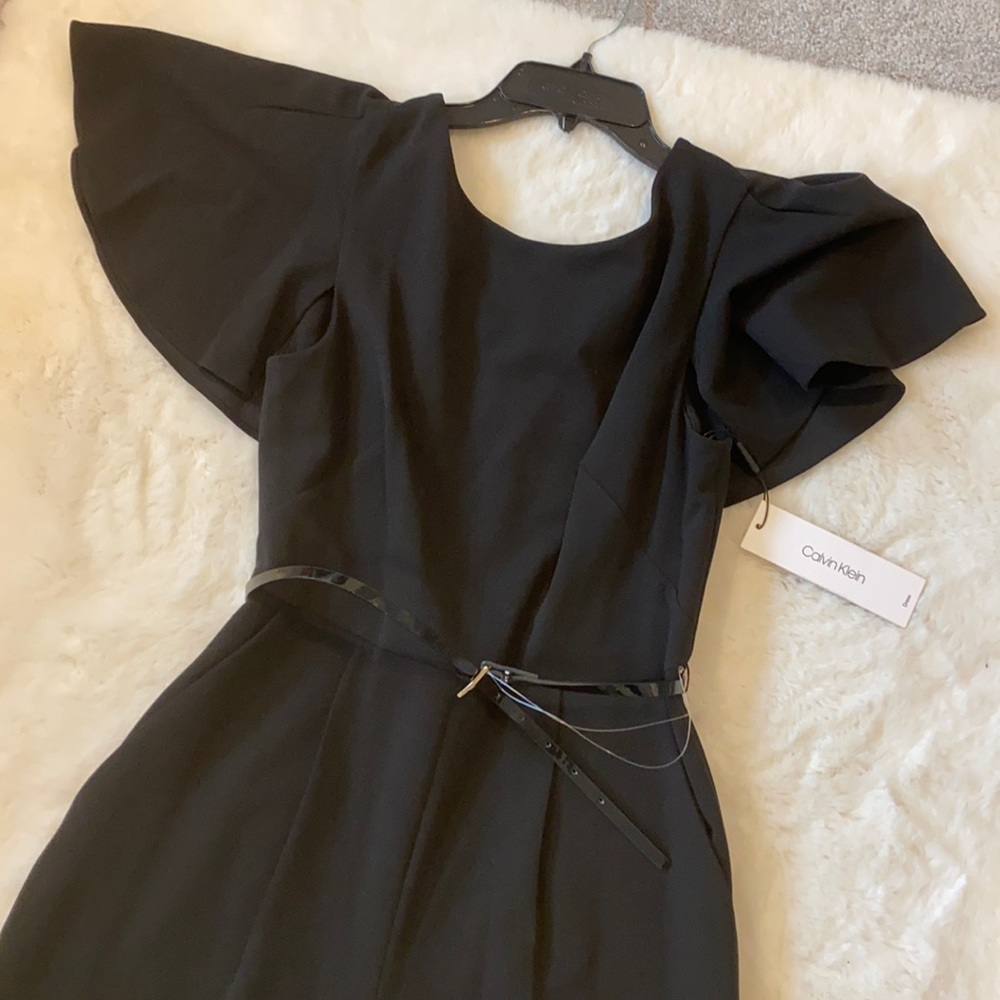 Calvin Klein Flutter Sleeve Romper